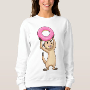 Meerkat with Donut Sweatshirt