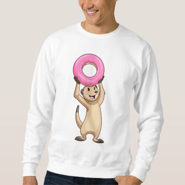 Meerkat with Donut Sweatshirt (Front)