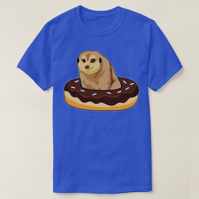 Meerkat with Doughnut 2 T-Shirt (Design Front)