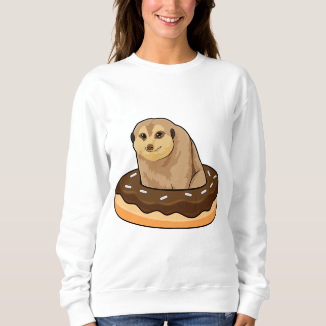 Meerkat with Doughnut Sweatshirt (Front)
