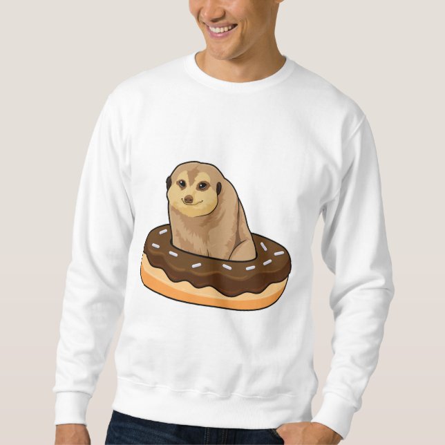 Meerkat with Doughnut Sweatshirt (Front)