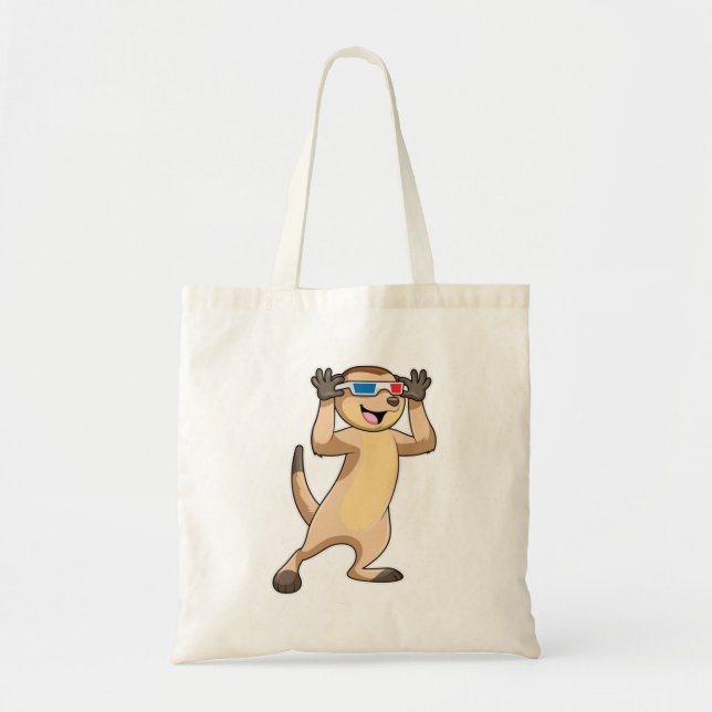 Meerkat with Glasses Tote Bag (Front)