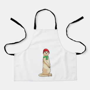 Meerkat with Hat and Scarf Apron