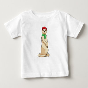 Meerkat with Hat and Scarf Baby T-Shirt