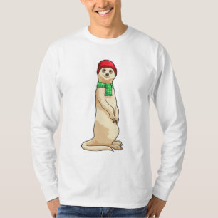 Meerkat with Hat and Scarf T-Shirt