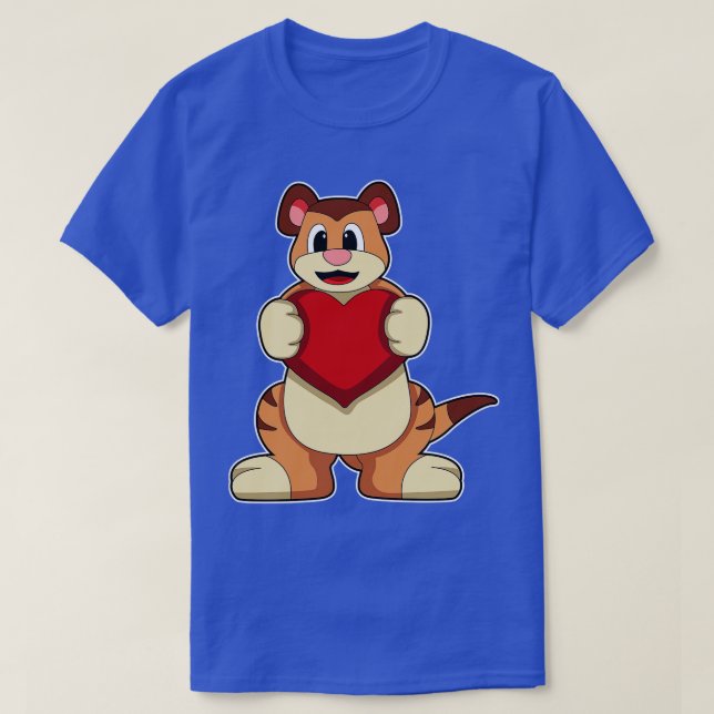Meerkat with Heart 2 T-Shirt (Design Front)