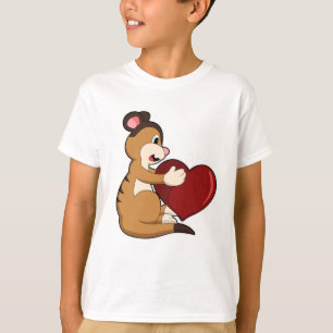 Meerkat with Heart T-Shirt