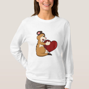 Meerkat with Heart T-Shirt