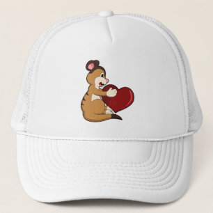 Meerkat with Heart Trucker Hat