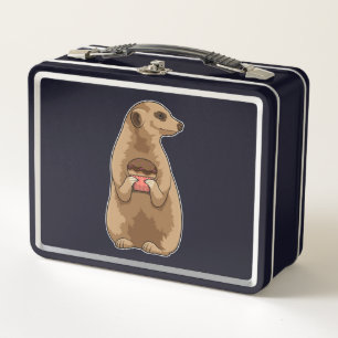 Meerkat with Muffin Metal Lunch Box