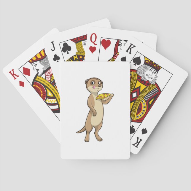 Meerkat with Pizza Playing Cards (Back)