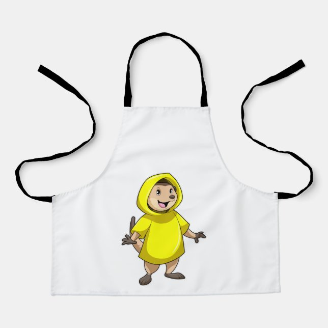 Meerkat with Raincoat Apron (Front)