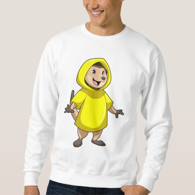 Meerkat with Raincoat Sweatshirt (Front)