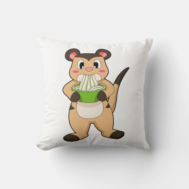 Meerkat with Ramen Cushion (Front)