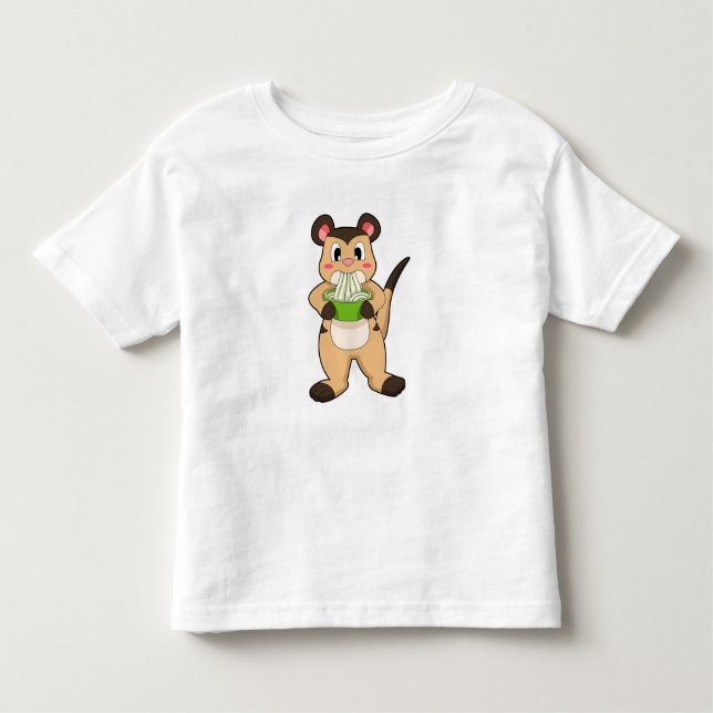 Meerkat with Ramen Toddler T-Shirt (Front)