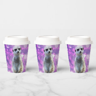 Meerkat With Sparkle, Paper Birthday Cups