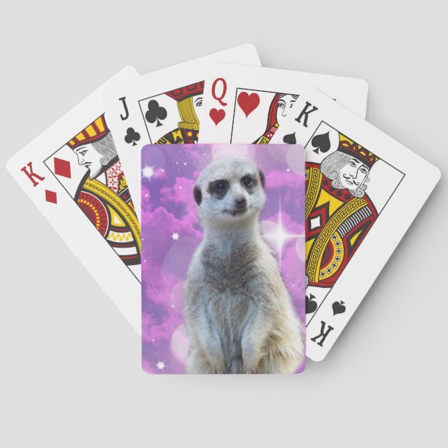 Meerkat With Sparkle, Playing Cards (Back)