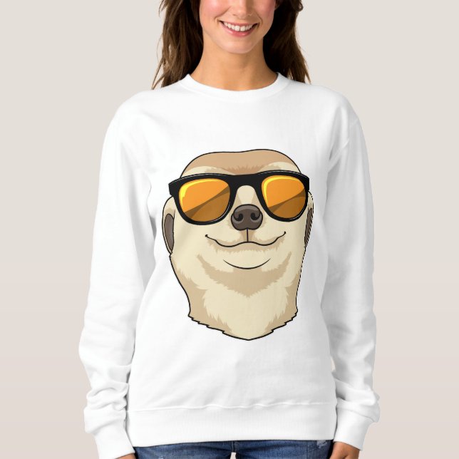 Meerkat with Sunglasses Sweatshirt (Front)
