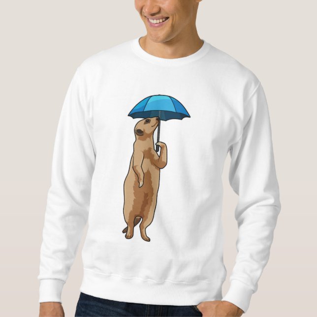Meerkat with Umbrella Sweatshirt (Front)