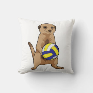 Meerkat with Volleyball Cushion
