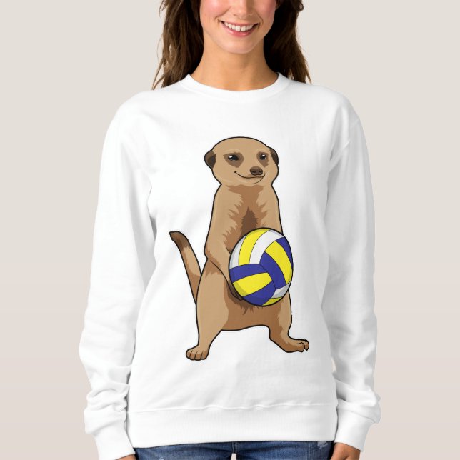 Meerkat with Volleyball Sweatshirt (Front)