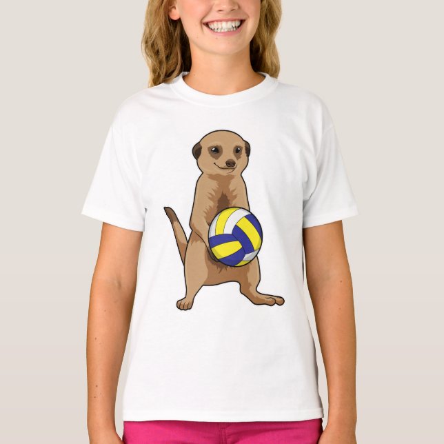 Meerkat with Volleyball T-Shirt (Front)