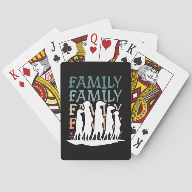Meerkats family playing cards (Back)