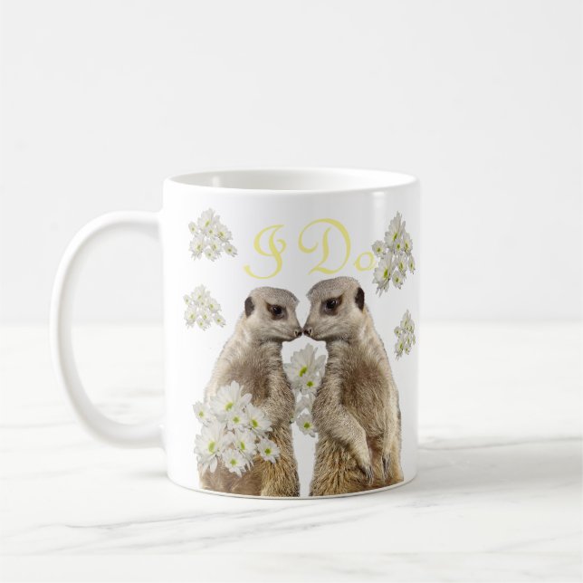 Meerkats In Love, Coffee Mug (Left)