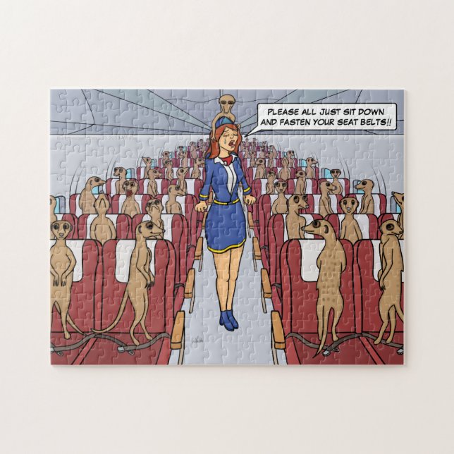 Meerkats on a Plane Jigsaw Puzzle (Horizontal)