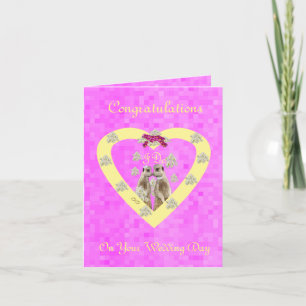 Meerkats On Their Wedding Day, Congratulations Card