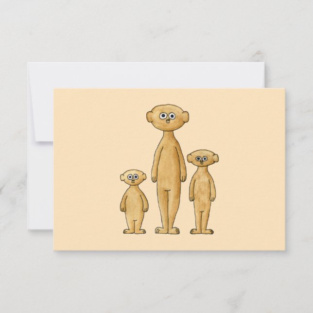 Meerkats. RSVP Card (Front)
