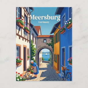 Meersburg Old Town Alley Germany Postcard