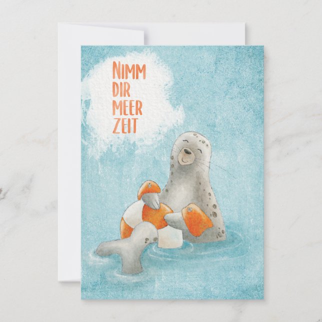 MEERTIME little time for you greeting card (Front)