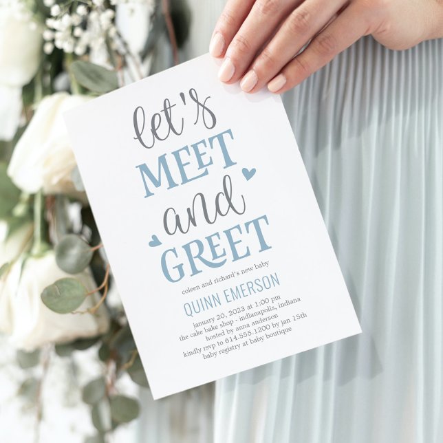 Meet and Greet Boy Baby Shower Invitation (Creator Uploaded)