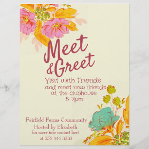 Meet and Greet Invitation Announcement Flyer