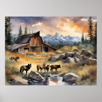 Meet at the old watering hole poster