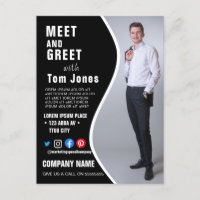 meet BUSINESS custom logo flyer Poster Postcard