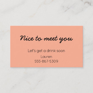 Meet Cute - Dating "Call Me" Card