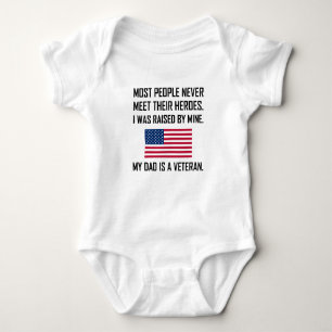Meet Heroes My Dad A Veteran Baby Bodysuit