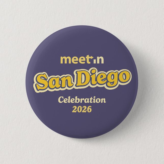 Meet-in San Diego button - dark background (Front)