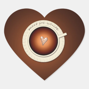 meet joe white heart sticker