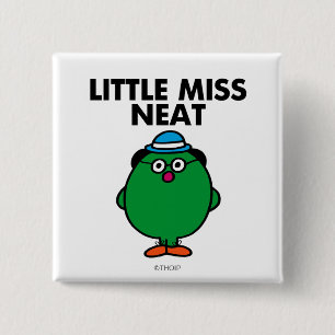 Meet Little Miss Neat 15 Cm Square Badge