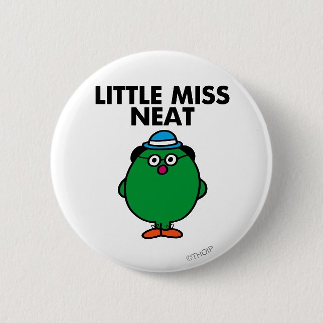 Meet Little Miss Neat 6 Cm Round Badge (Front)