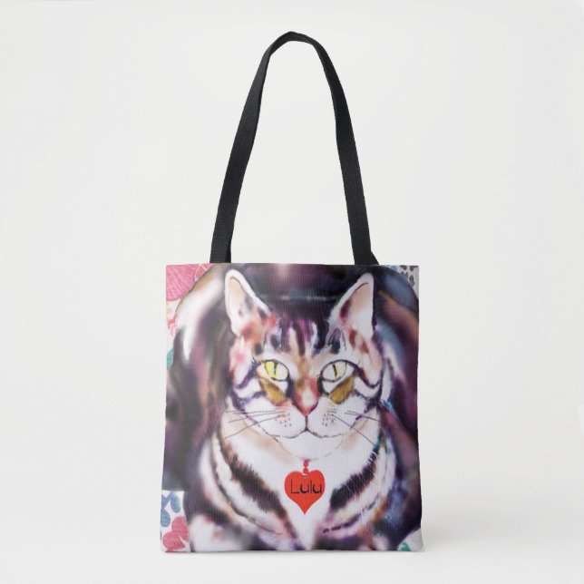 Meet Lulu the Cat on Tote Bag (Front)
