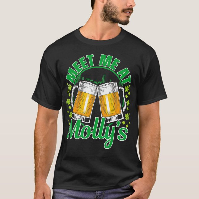 Meet Me At Mollys Chicago Irish Bar T-Shirt (Front)