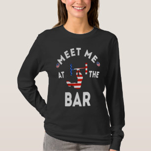 Meet Me At The Bar Gymnastics USA American Sport   T-Shirt