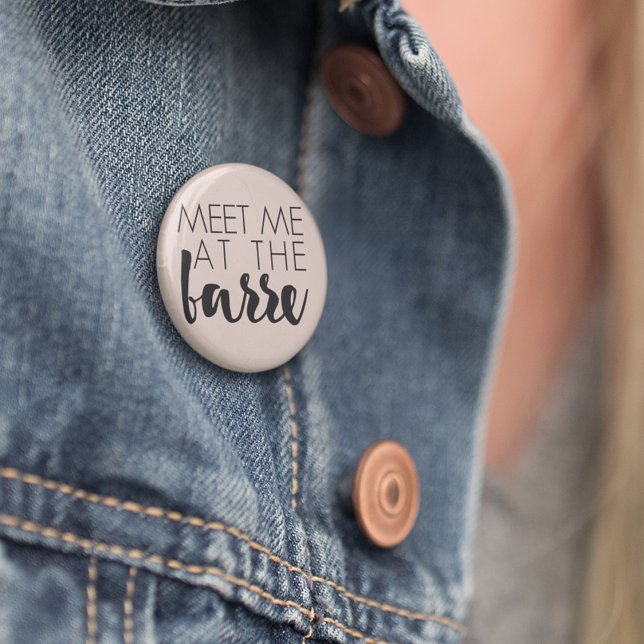 Meet Me at the Barre | Blush Pink Ballet 6 Cm Round Badge (Creator Uploaded)