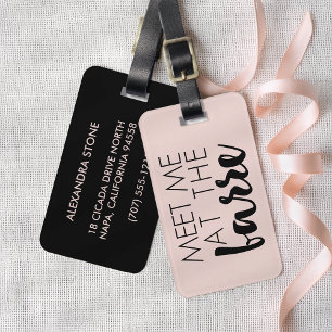 Meet Me at the Barre Blush Pink Ballet Luggage Tag