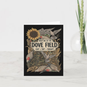Meet Me At The Dove Field Hunting Vintage Camo Sun Card