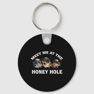 Meet-me At The Honey-hole Fishing Key Ring